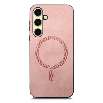 For Samsung Galaxy A36 5G Leather Back Case Compatible with MagSafe Skin-Touch Phone Cover