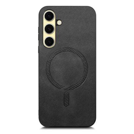 For Samsung Galaxy A36 5G Leather Back Case Compatible with MagSafe Skin-Touch Phone Cover