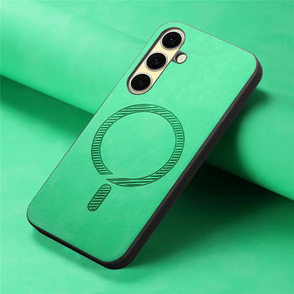 For Samsung Galaxy A36 5G Leather Back Case Compatible with MagSafe Skin-Touch Phone Cover