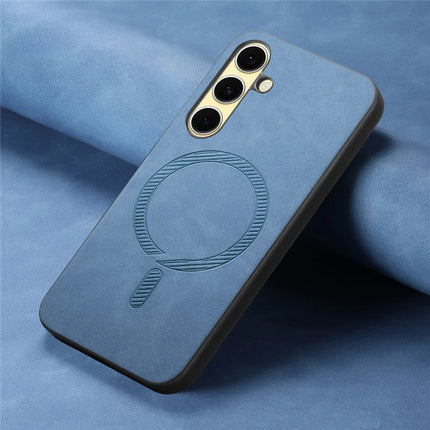 For Samsung Galaxy A26 5G Leather Back Case Compatible with MagSafe Skin-touch Phone Cover