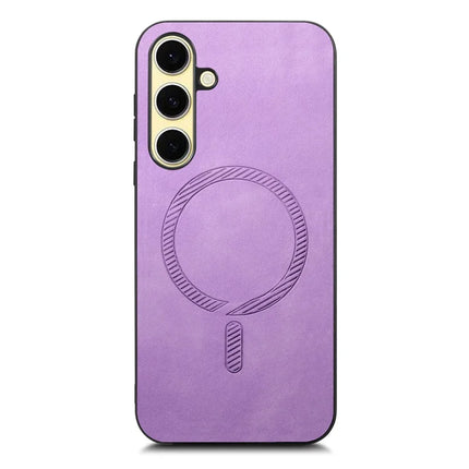 For Samsung Galaxy A26 5G Leather Back Case Compatible with MagSafe Skin-touch Phone Cover
