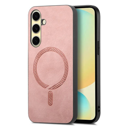 For Samsung Galaxy A26 5G Leather Back Case Compatible with MagSafe Skin-touch Phone Cover