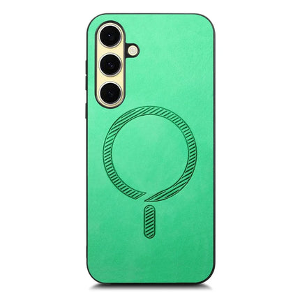 For Samsung Galaxy A26 5G Leather Back Case Compatible with MagSafe Skin-touch Phone Cover