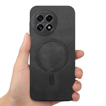 For OnePlus Ace 5 Pro 5G / OnePlus Ace 5 5G Leather Back Case Compatible with MagSafe Skin-touch Phone Cover