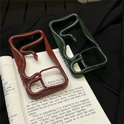 For iPhone 16 Pro Max Bumper Case Hollow Snake Design TPU Phone Cover