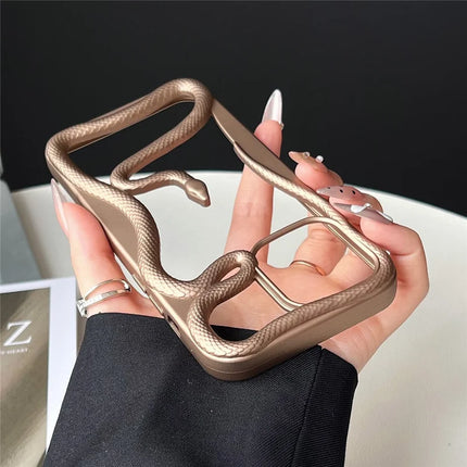 For iPhone 16 Pro Max Bumper Case Hollow Snake Design TPU Phone Cover