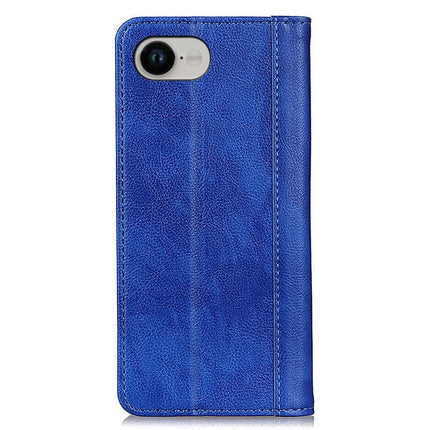 For iPhone 16e Stand Case Split Leather Litchi Texture Wallet Phone Cover