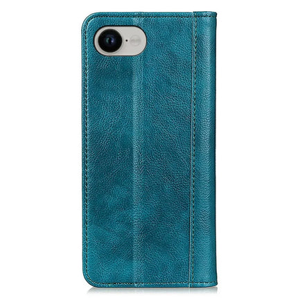 For iPhone 16e Stand Case Split Leather Litchi Texture Wallet Phone Cover