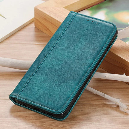 For iPhone 16e Stand Case Split Leather Litchi Texture Wallet Phone Cover