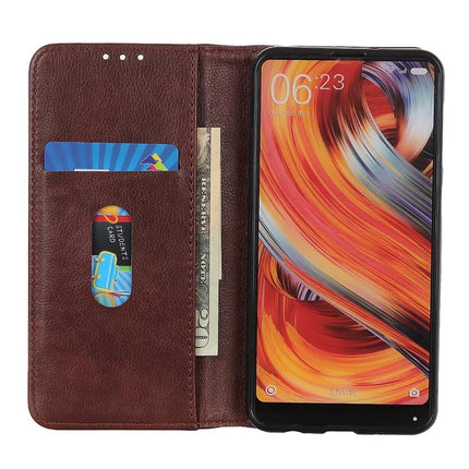 For iPhone 16e Stand Case Split Leather Litchi Texture Wallet Phone Cover