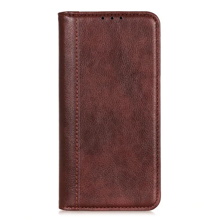 For iPhone 16e Stand Case Split Leather Litchi Texture Wallet Phone Cover