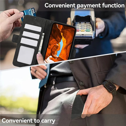 ABEEL For iPhone 16e Case PU Leather Folio Stand View RFID Blocking Phone Cover