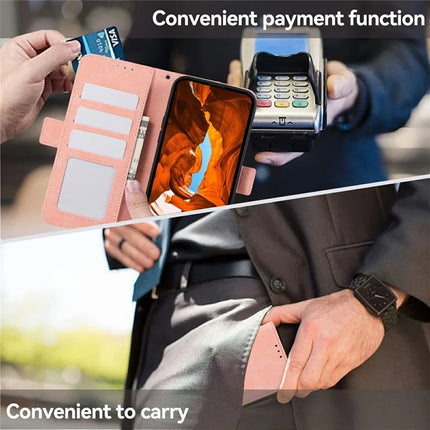 ABEEL For iPhone 16e Case PU Leather Folio Stand View RFID Blocking Phone Cover