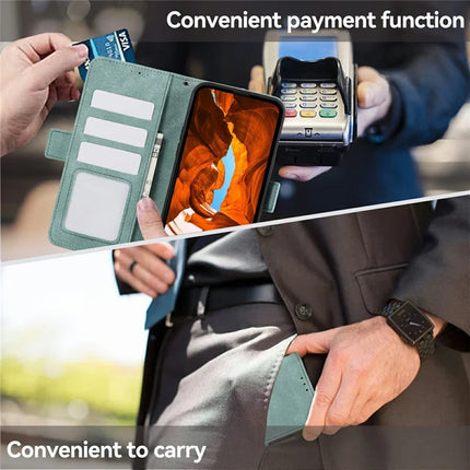 ABEEL For iPhone 16e Case PU Leather Folio Stand View RFID Blocking Phone Cover