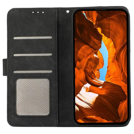 ABEEL For iPhone 16e Case Color Splicing Leather Flip Phone Cover RFID Blocking