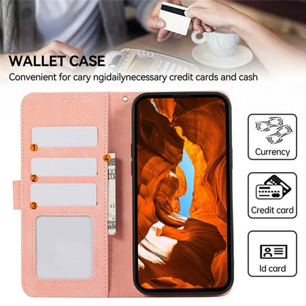 ABEEL For iPhone 16e Case Color Splicing Leather Flip Phone Cover RFID Blocking