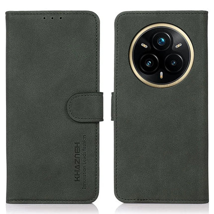 KHAZNEH For Realme 14 Pro 5G Case PU Leather Wallet Stand Phone Cover - Green