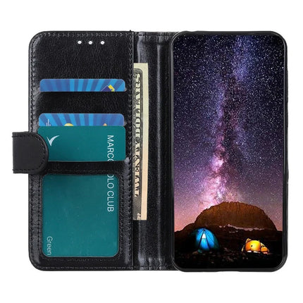For iPhone 16e Case Crazy Horse Texture PU Leather Phone Stand Cover