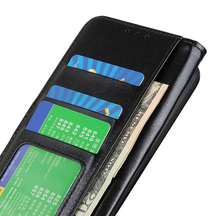 For iPhone 16e Case Crazy Horse Texture PU Leather Phone Stand Cover