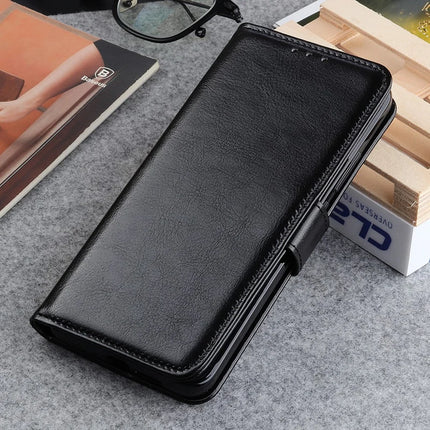 For iPhone 16e Case Crazy Horse Texture PU Leather Phone Stand Cover
