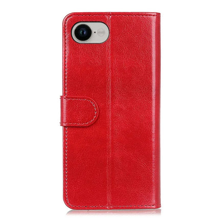 For iPhone 16e Case Crazy Horse Texture PU Leather Phone Stand Cover