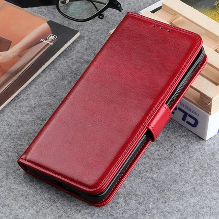 For iPhone 16e Case Crazy Horse Texture PU Leather Phone Stand Cover