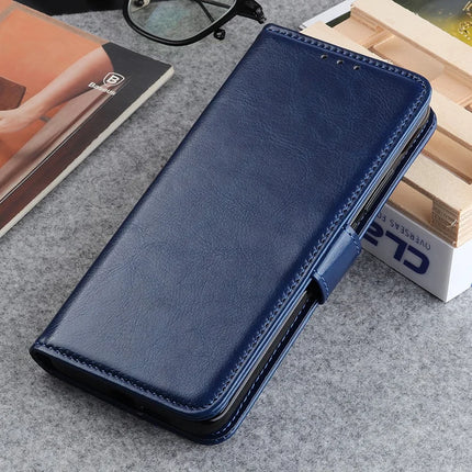 For iPhone 16e Case Crazy Horse Texture PU Leather Phone Stand Cover
