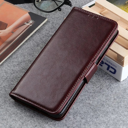 For iPhone 16e Case Crazy Horse Texture PU Leather Phone Stand Cover
