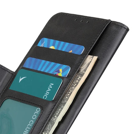 For iPhone 16e Case Stand Cowhide Texture PU Leather Phone Cover