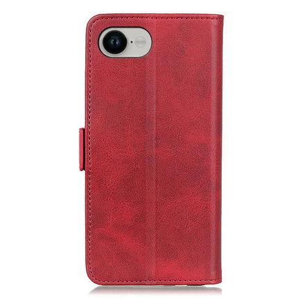 For iPhone 16e Case Stand Cowhide Texture PU Leather Phone Cover