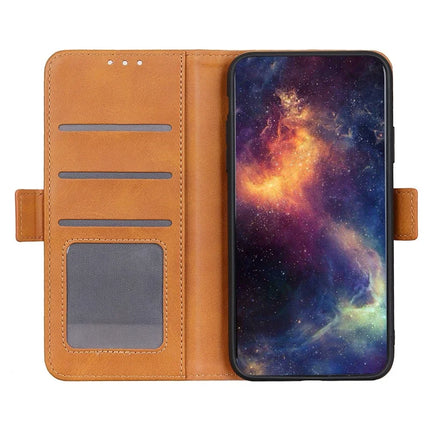 For iPhone 16e Case Stand Cowhide Texture PU Leather Phone Cover