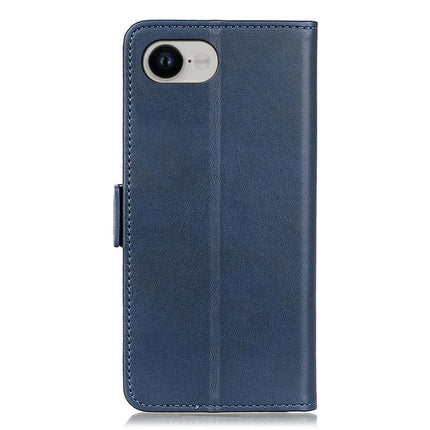 For iPhone 16e Case Stand Cowhide Texture PU Leather Phone Cover