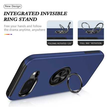For Google Pixel 9a Case PC + TPU Phone Cover with Rotatable Ring Holder