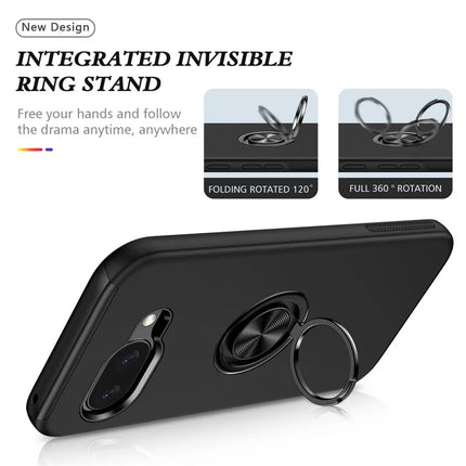 For Google Pixel 9a Case PC + TPU Phone Cover with Rotatable Ring Holder