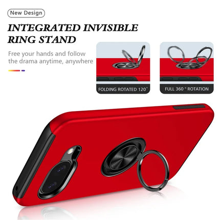 For Google Pixel 9a Case PC + TPU Phone Cover with Rotatable Ring Holder