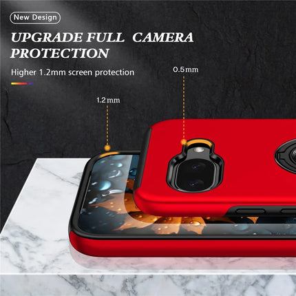 For Google Pixel 9a Case PC + TPU Phone Cover with Rotatable Ring Holder