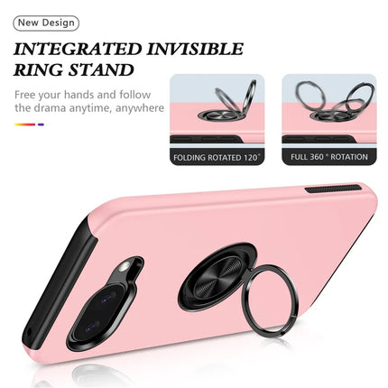 For Google Pixel 9a Case PC + TPU Phone Cover with Rotatable Ring Holder