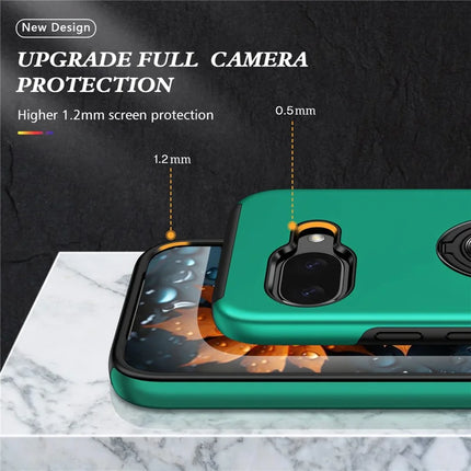 For Google Pixel 9a Case PC + TPU Phone Cover with Rotatable Ring Holder
