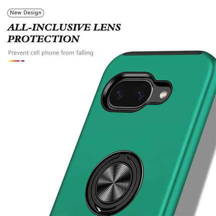 For Google Pixel 9a Case PC + TPU Phone Cover with Rotatable Ring Holder