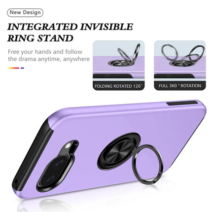 For Google Pixel 9a Case PC + TPU Phone Cover with Rotatable Ring Holder