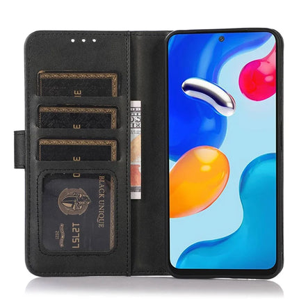 For iPhone 16e Case Cowhide Texture Leather Wallet Phone Cover with Stand