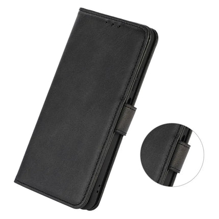 For iPhone 16e Case Cowhide Texture Leather Wallet Phone Cover with Stand