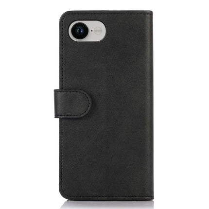 For iPhone 16e Case Cowhide Texture Leather Wallet Phone Cover with Stand