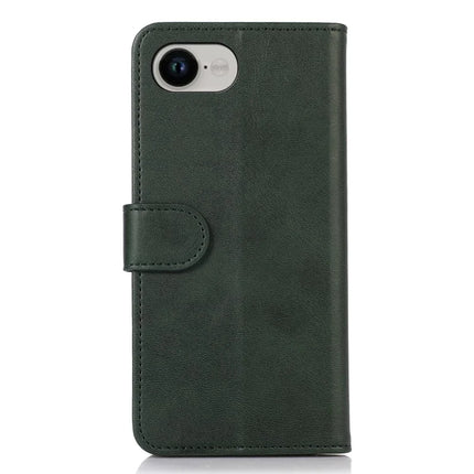 For iPhone 16e Case Cowhide Texture Leather Wallet Phone Cover with Stand