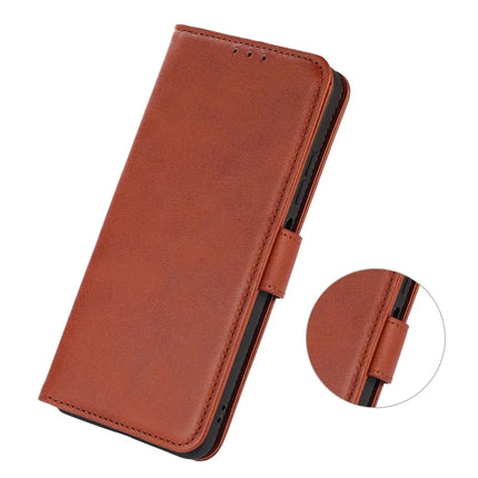 For iPhone 16e Case Cowhide Texture Leather Wallet Phone Cover with Stand