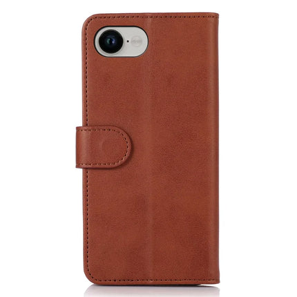 For iPhone 16e Case Cowhide Texture Leather Wallet Phone Cover with Stand