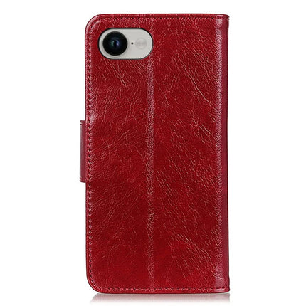 For iPhone 16e Case Nappa Texture Split Leather Wallet Phone Cover