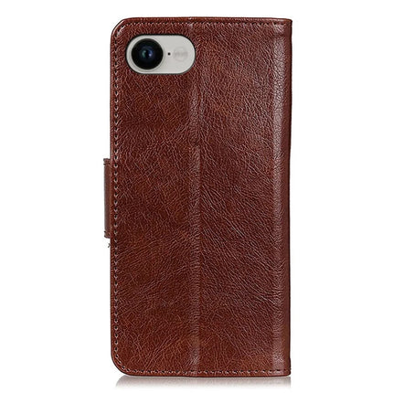 For iPhone 16e Case Nappa Texture Split Leather Wallet Phone Cover