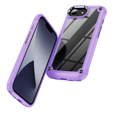 For iPhone 16e Case Anti-Drop Alloy Lens Frame PC + TPU Phone Cover