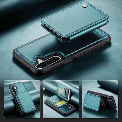 For Samsung Galaxy A26 5G Case JEEHOOD J05 Leather Mobile Cover with Detachable Magnetic Card Bag